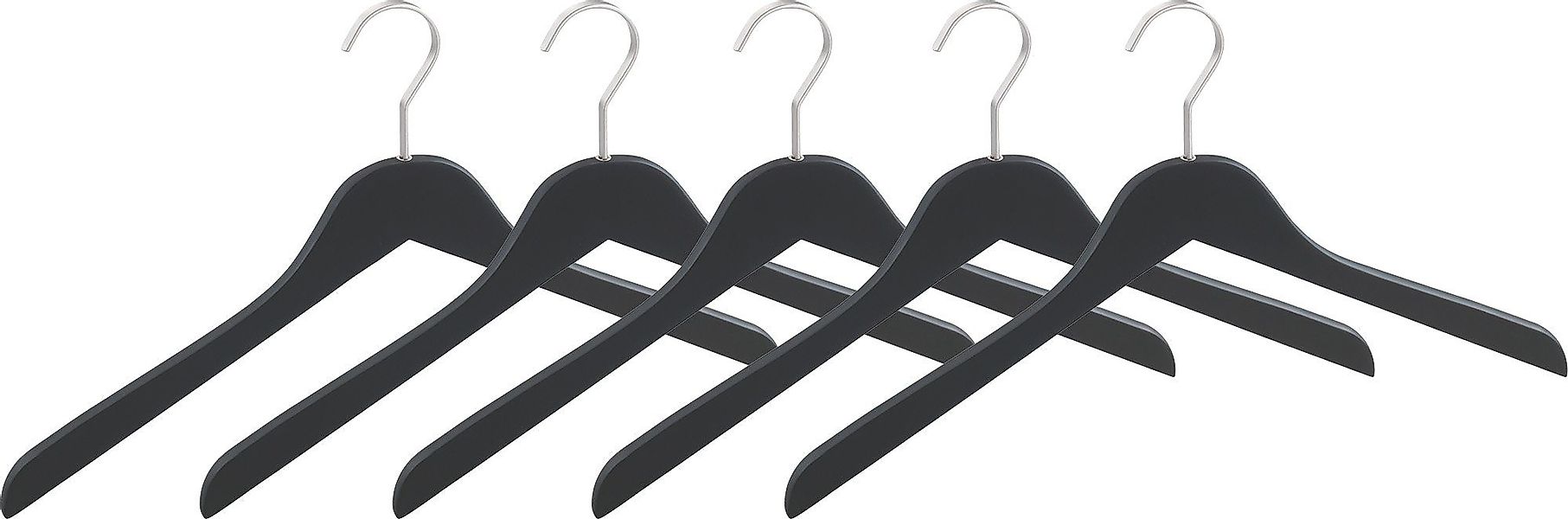 WENKO Kleiderbügel "Modell Paris", (Set, 5 tlg.), Garderobenbügel aus Holz, günstig online kaufen