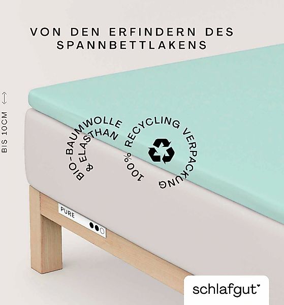 Schlafgut Spannbettlaken "PURE TOPPER Bio-Baumwolle mit Elasthan 170 g/m² f günstig online kaufen