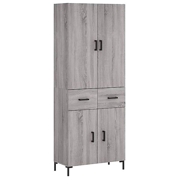 vidaXL Highboard Grau Sonoma 69,5x34x180 cm Holzwerkstoff 3198151 günstig online kaufen