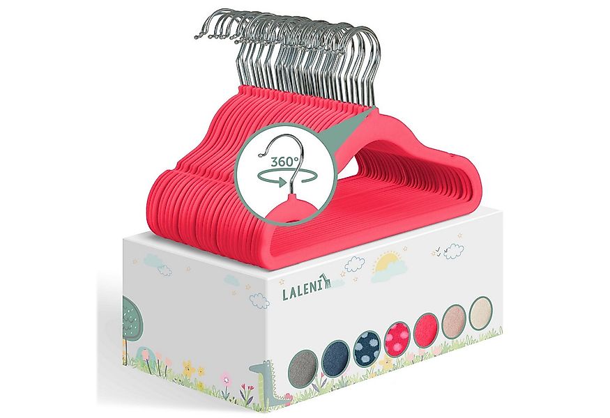 Laleni Kleiderbügel für Kinder mit Samtbezug - rutschfest, (30-tlg), 360° d günstig online kaufen