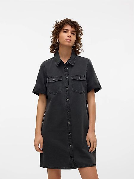 Vero Moda Jeanskleid "VMJENNIE SS SHORT DENIM DRESS NOOS" Brusttaschen günstig online kaufen
