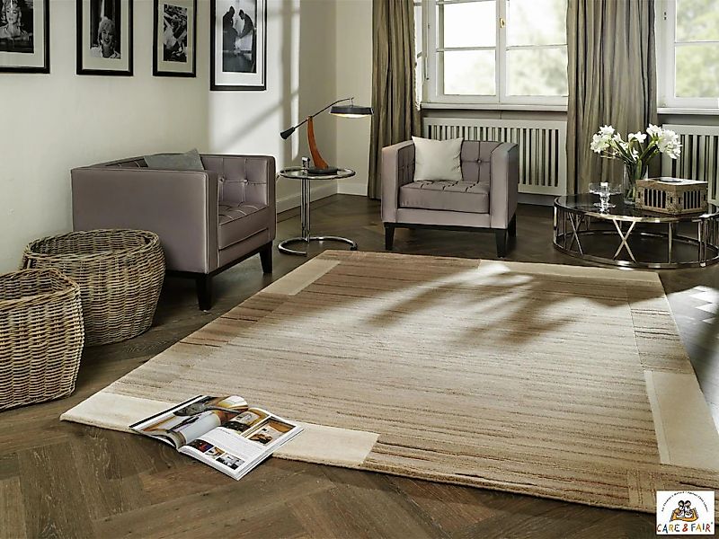 OCI DIE TEPPICHMARKE Wollteppich "Savana Kite" rechteckig 6 mm Höhe handgek günstig online kaufen