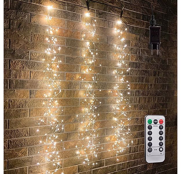 Qualra Lichterkette 600LED 8 Modi Lichterschweif Strom Lichterbündel Warmwe günstig online kaufen
