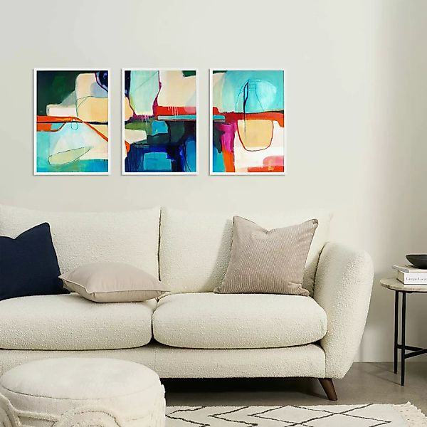 3 x Smooth Ways gerahmte Kunstrucke von Sarina Diakos (A2) - MADE.com günstig online kaufen