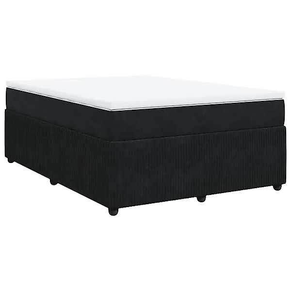 vidaXL Boxspringbett mit Matratze Schwarz 140x190 cm Samt 3285640 günstig online kaufen