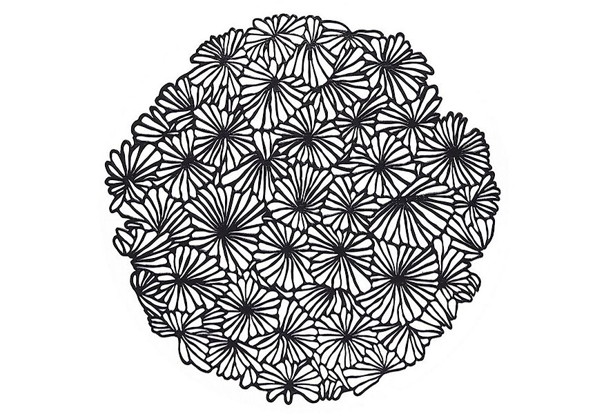 Chilewich Platzset Pressed Vinyl Daisy Round Black, (1-St) günstig online kaufen