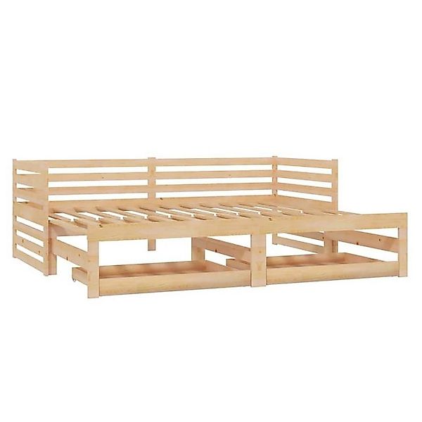 furnicato Bett Tagesbett Ausziehbar 2x(90x200) cm Massivholz Kiefer (1-tlg) günstig online kaufen