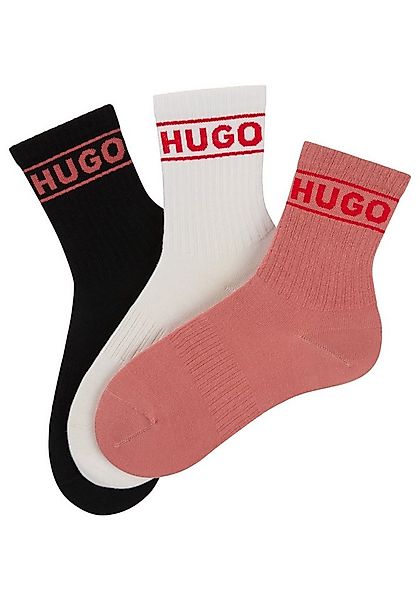 HUGO Freizeitsocken 3P QSRIB SPORTY CC W (Packung, 3-Paar, 3er) mit kontras günstig online kaufen