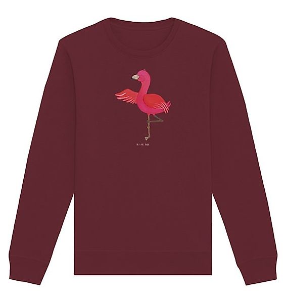 Mr. & Mrs. Panda Longpullover Flamingo Yoga Größe M - Burgundy - Geschenk, günstig online kaufen