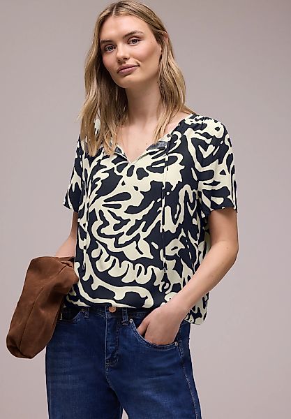 STREET ONE Kurzarmbluse mit Blumenmuster günstig online kaufen