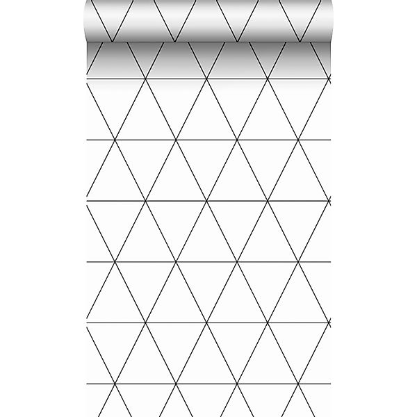 Origin Luxury Wallcoverings Tapete Grafische Dreiecke Schwarz Weiß 53 Cm X günstig online kaufen