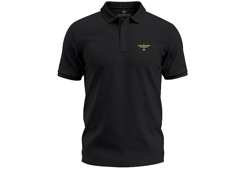 Neverless Poloshirt Poloshirt Herren mit Aufdruck Adler Flügel Logo – Kurza günstig online kaufen