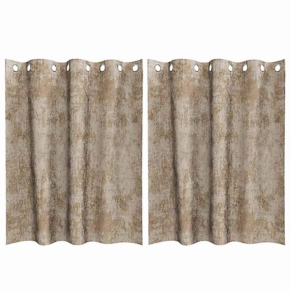 vidaXL Vorhänge 2 Stk Champagner 140 x 140 cm Samt 4107673 günstig online kaufen