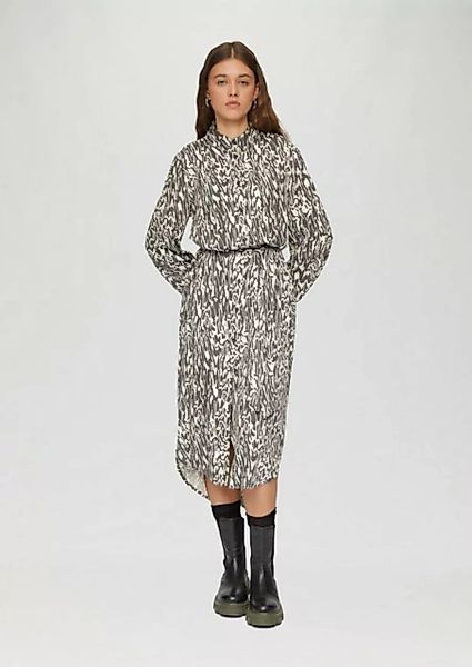 QS Minikleid Langes Kleid mit All-Over-Print günstig online kaufen