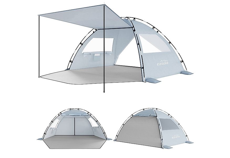 Elegear Strandmuschel mit Sonnendach für 2 Personen, Pop Up Strandzelt (UV günstig online kaufen