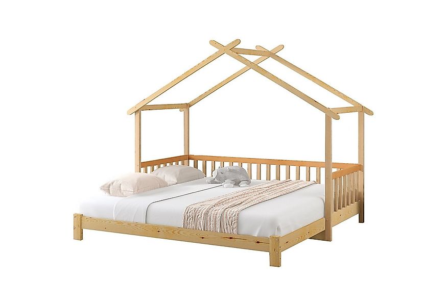 Merax Kinderbett, Erweiterbares Kieferholzbett 90x200cm/180x200cm günstig online kaufen