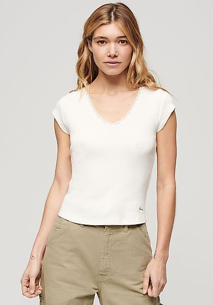 Superdry T-Shirt ESSENTIAL LACE TRIM V günstig online kaufen