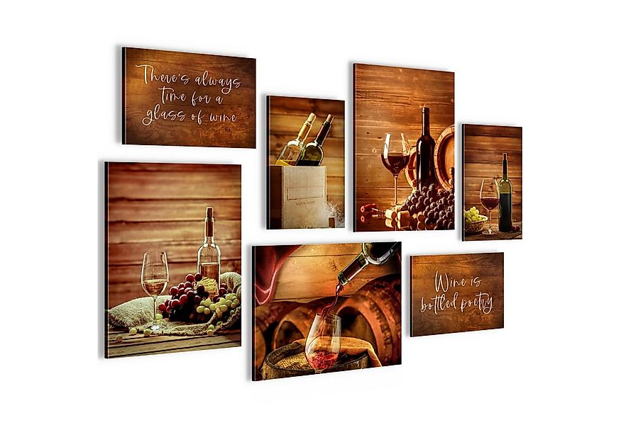 Novart Wandbild Küchenbild Braun Wein Küche/Esszimmer günstig online kaufen