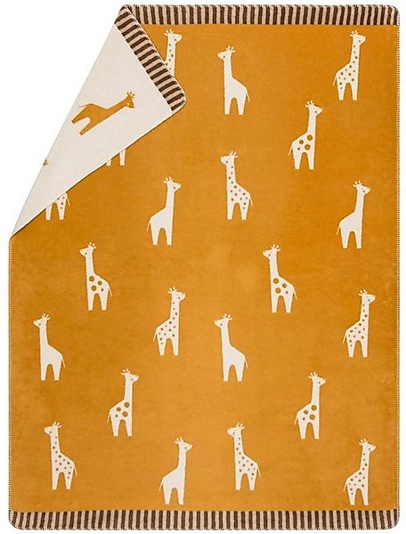 Kinderdecke Mila 'Giraffen' 150 x 200 cm Gold - Gelb, DAVID FUSSENEGGER günstig online kaufen