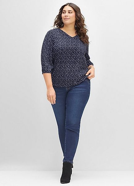 Sheego Klassische Bluse Tunika 3/4-Arm günstig online kaufen