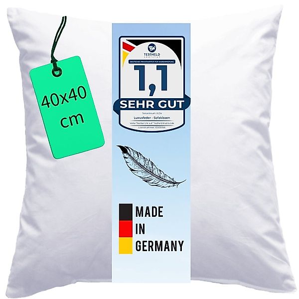 Luxusfeder Kissenfüllung Daunenkissen 40x40 cm Daunenfüllung günstig online kaufen