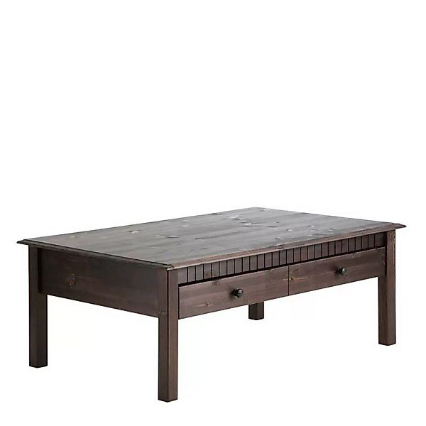 Massivholz Tisch in Wengefarben Kiefer Massivholz günstig online kaufen