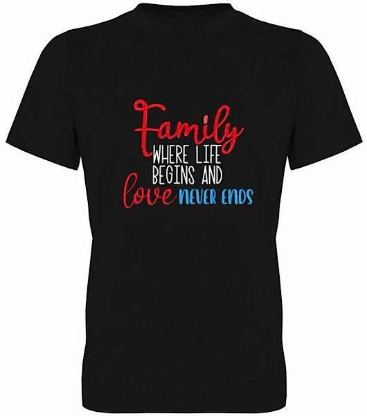 G-graphics T-Shirt Family – where life begins and love never ends Herren T- günstig online kaufen