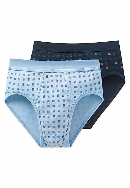 Schiesser Slip "Cotton Essentials", (2er Pack), mit Eingriff, gemustert, Fe günstig online kaufen