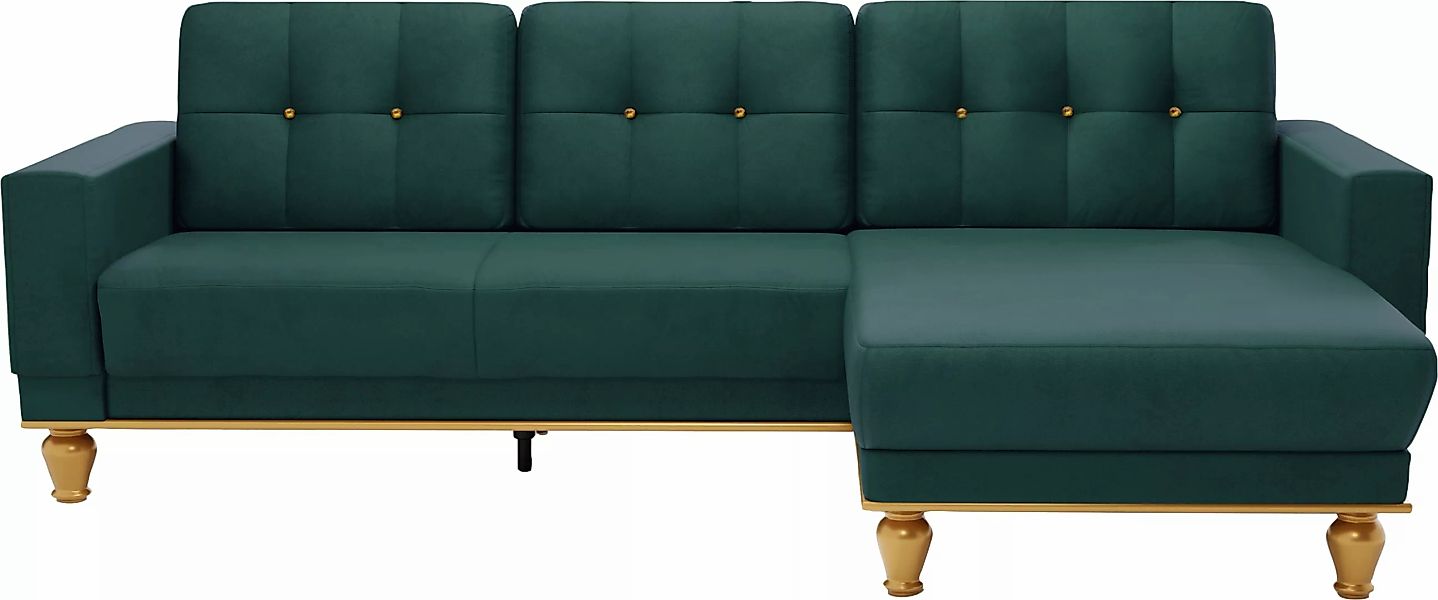 sit&more Ecksofa »Orient 5 L-Form«, mit Strass-Stein, wahlweise mit Bettfun günstig online kaufen