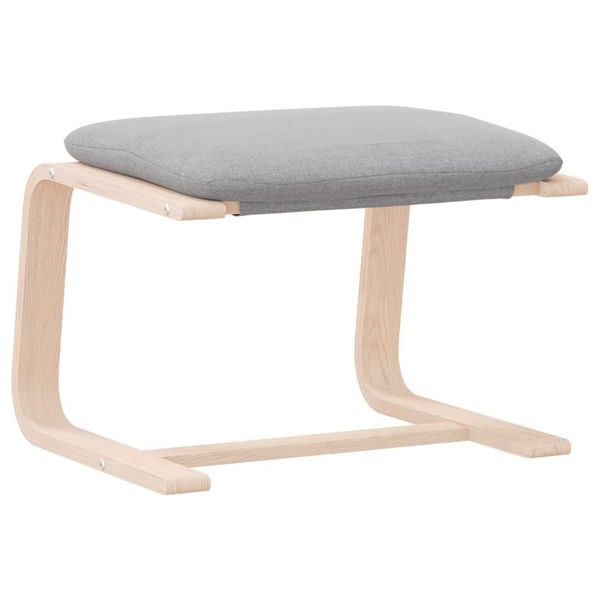 vidaXL Polsterhocker Fußhocker Hellgrau 51x41x40 cm günstig online kaufen