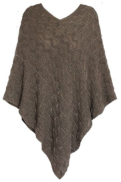 dy_mode Strickponcho Damen Poncho mit Pailletten günstig online kaufen