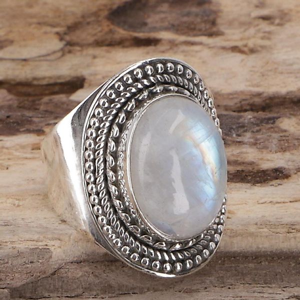 Guru-Shop Silberring Boho Silberring, großer floraler günstig online kaufen