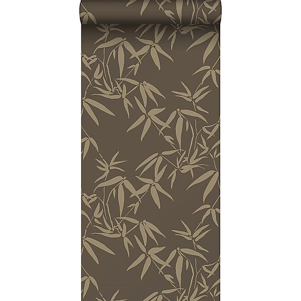 Sanders & Sanders Tapete Blätter Braun 50 x 900 cm günstig online kaufen