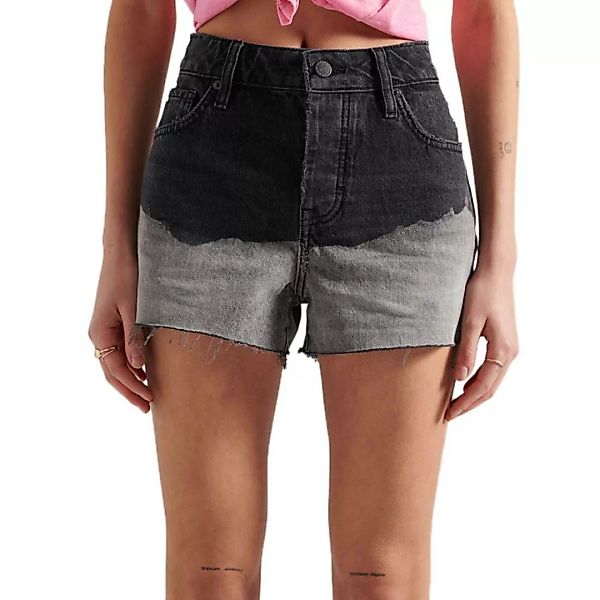 Superdry High Rise Cut Off Jeans-shorts 30 Diy Wolcott Black Stone günstig online kaufen