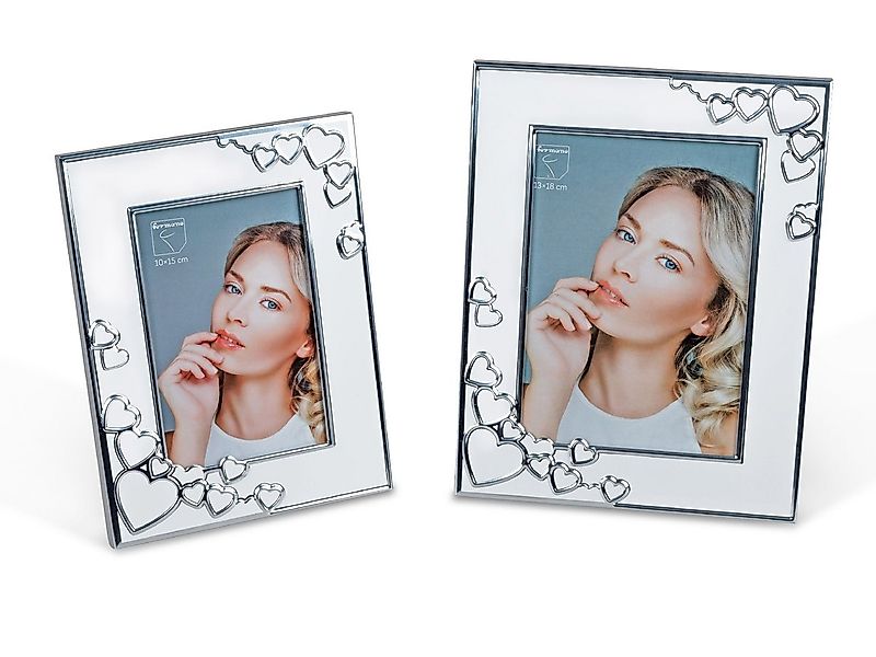 formano Bilderrahmen White Hearts, Farbe: Weiß, Motiv: Herzen günstig online kaufen