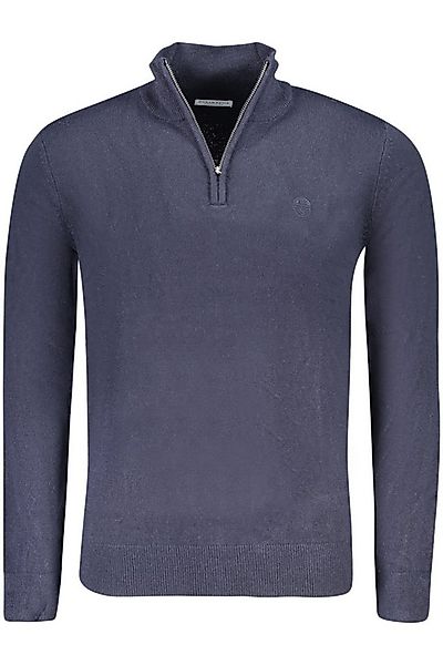 North Sails Strickpullover Herrenpullover Blau - Langarm, Halber Reißversch günstig online kaufen