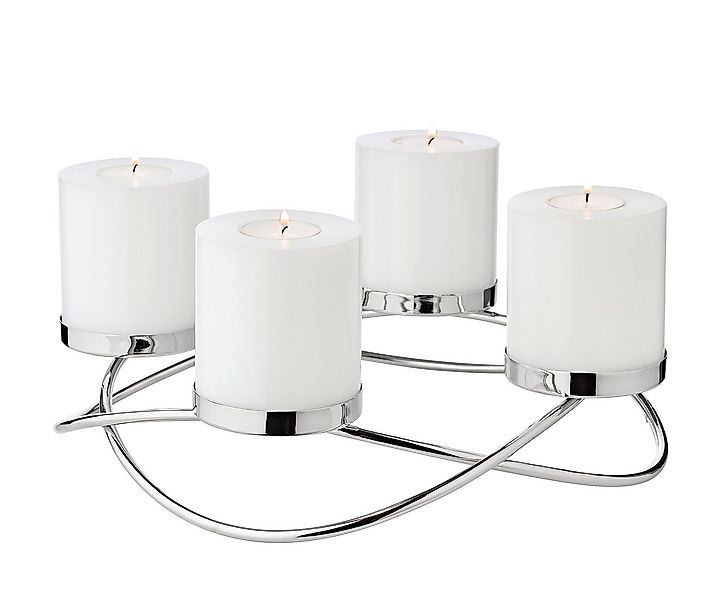 EDZARD Adventskranz Alva, (33 cm) Kerzenhalter für Stumpenkerzen, Adventsle günstig online kaufen