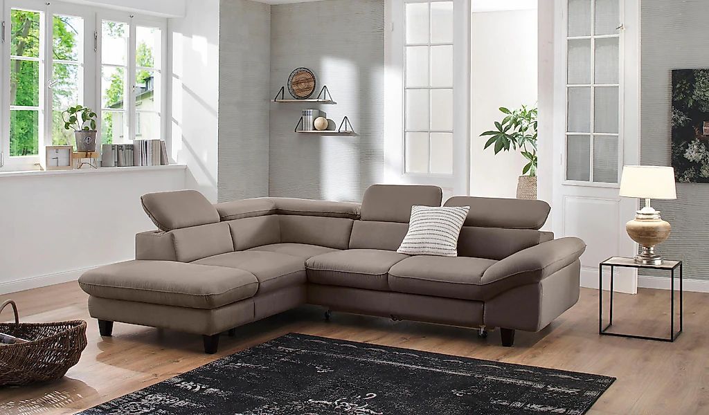 Home affaire Ecksofa "Pilot L-Form", mit Kopfteilverstellung, wahlweise mit günstig online kaufen