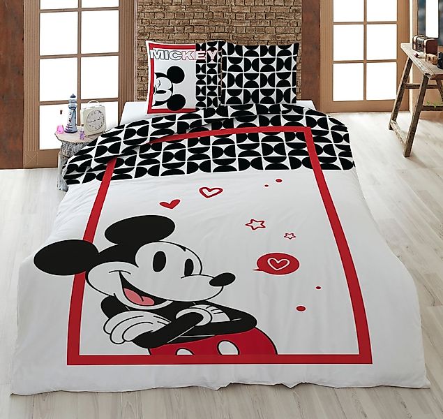 AY!Max Kinderbettwäsche Bettwäsche Mickey in Love günstig online kaufen