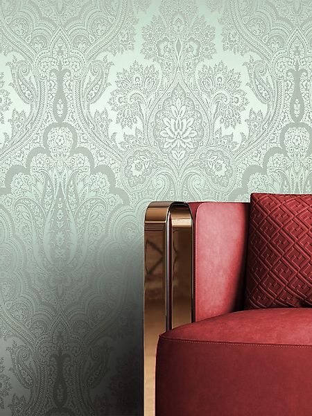 Newroom Vliestapete, Grün Tapete Barock Leicht günstig online kaufen
