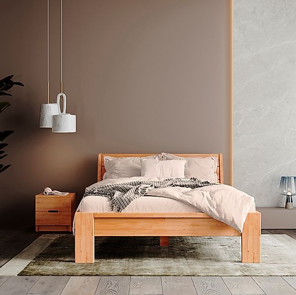 Krok Wood Massivholzbett Alice in Buche günstig online kaufen
