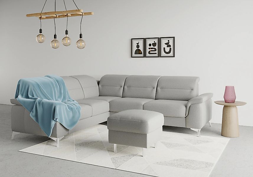 sit&more Ecksofa "Sinatra L-Form" optional mit Kopfteilverstellung und Armt günstig online kaufen