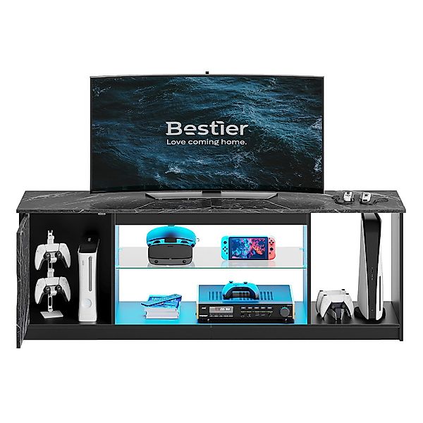 Bestier Lowboard TV-Schrank, Fernsehschrank mit RGB-LED günstig online kaufen