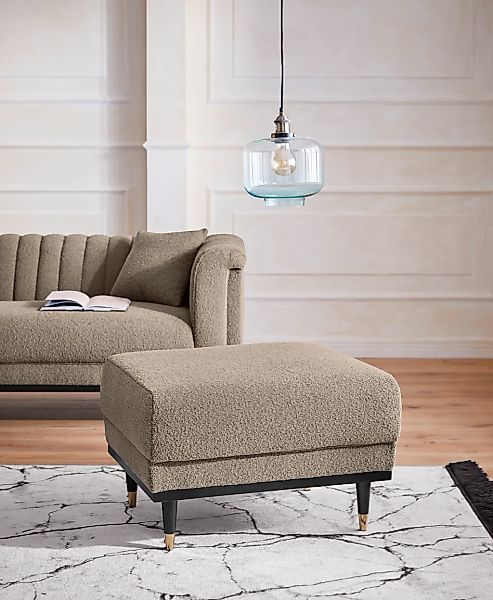 Home affaire Polsterhocker "Chamby New", im Bouclé-Strukturbezug günstig online kaufen