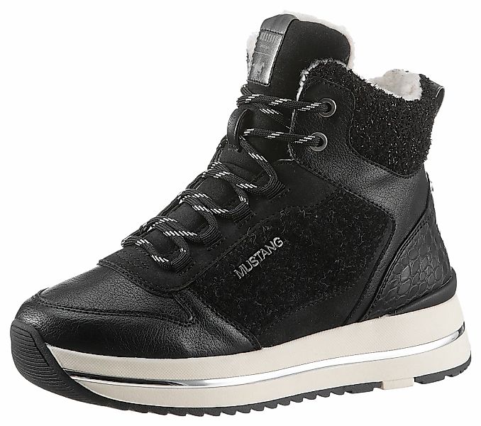 Mustang Shoes Winterboots, mit Besatz in Kroko-Optik günstig online kaufen