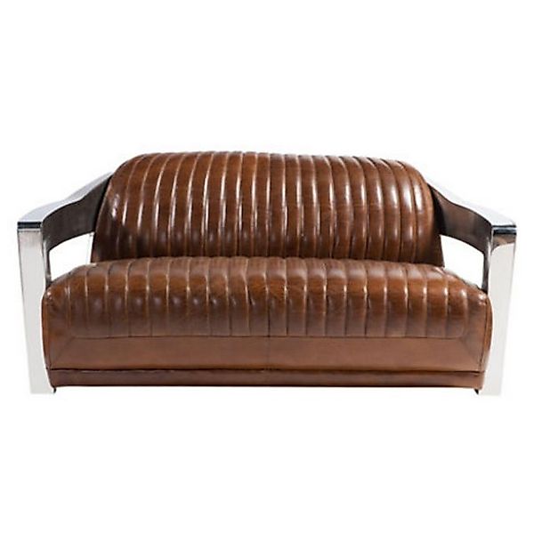 JVmoebel Sofa Ledersofa Dreisitzer Couch Aviator Flugzeug Aluminium Möbel V günstig online kaufen