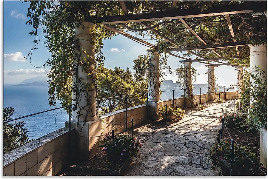 Artland Wandbild "Garten der Villa San Michele auf Capri" Gebäude 1 Stk. tl günstig online kaufen