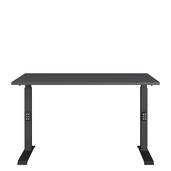 Höhenverstellbarer Schreibtisch Schreibtisch in Dunkelgrau Made in Germany günstig online kaufen