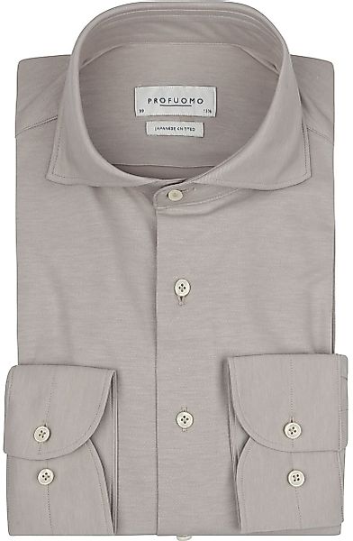 Profuomo Japanese Knitted Hemd Melange Beige - Größe 37 günstig online kaufen