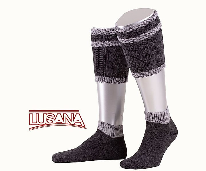 Lusana Trachtensocken 2-teiliges Loferl-Set - anthrz/grau günstig online kaufen